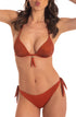 Push-Up Triangel-Bikini mit Swarovski-Kristallen und Tribal-Muster in Gold